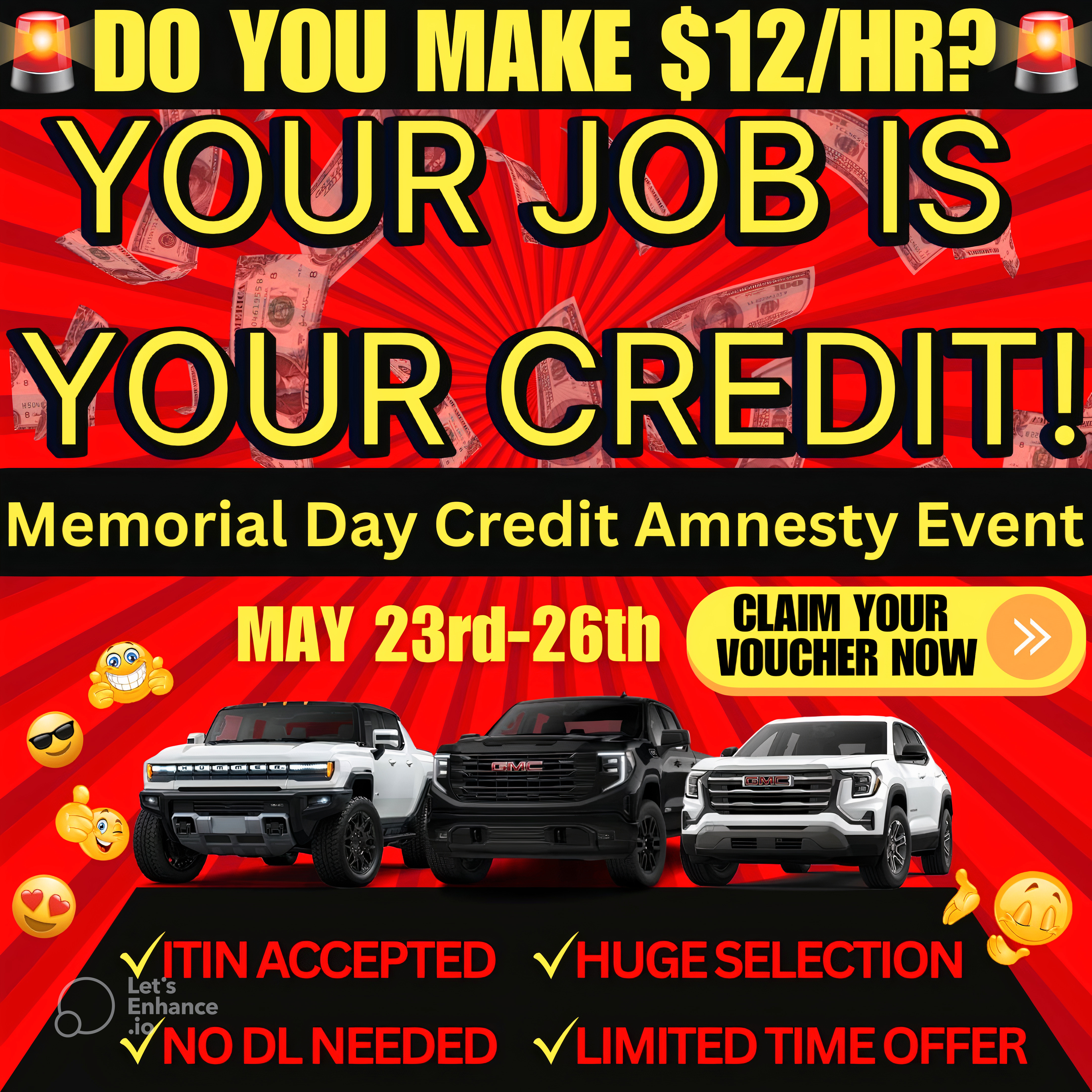 Custom Car Sales Promotion Graphic for AI Automation